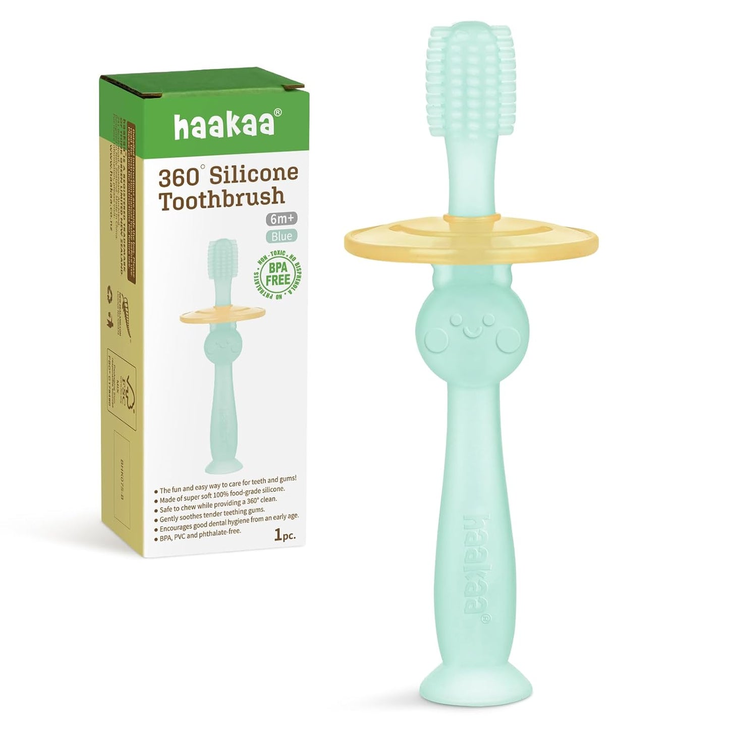 Haakaa 360° Silicone Toothbrush - Blue