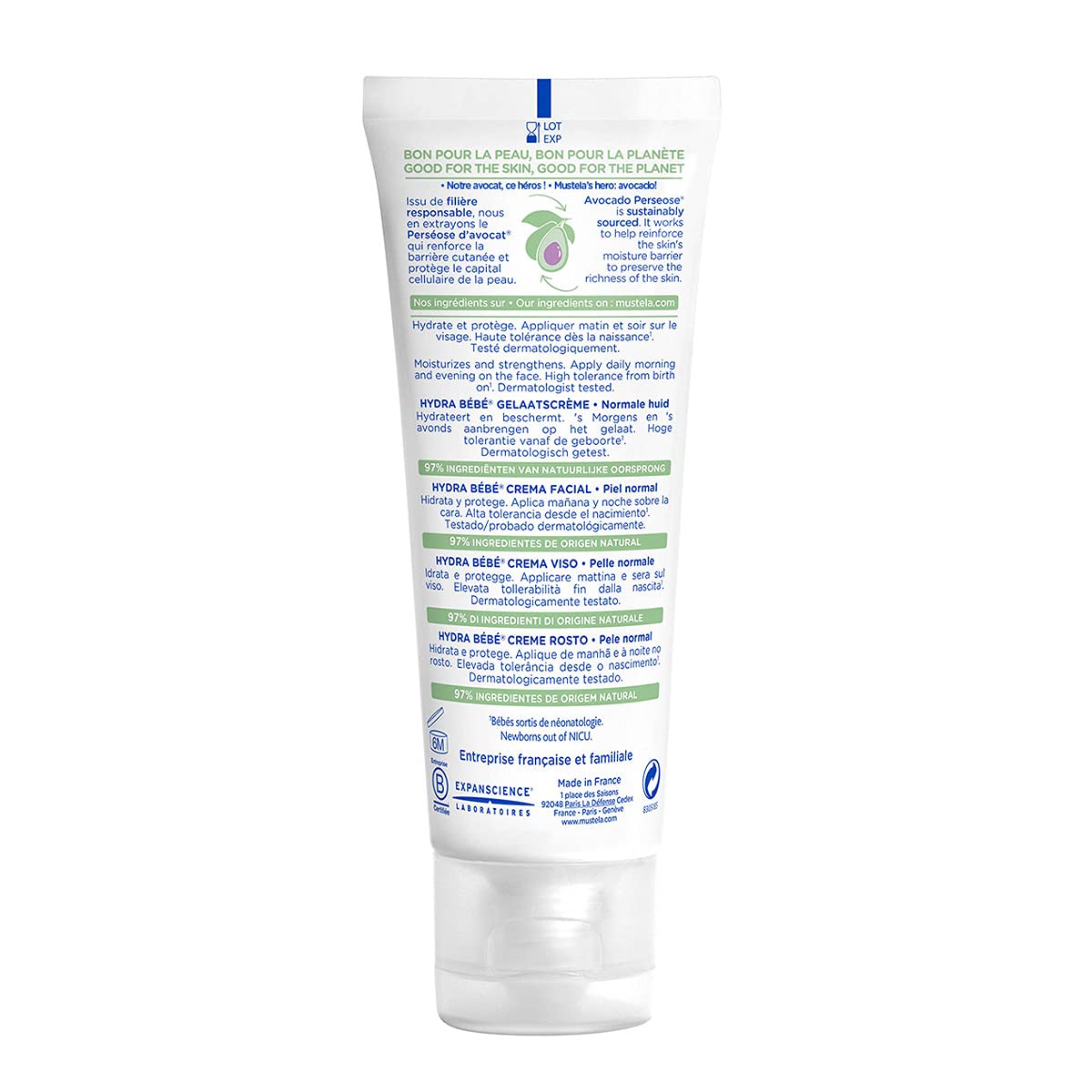 Mustela Hydra Bebe Facial Cream with Avocado for Normal Skin