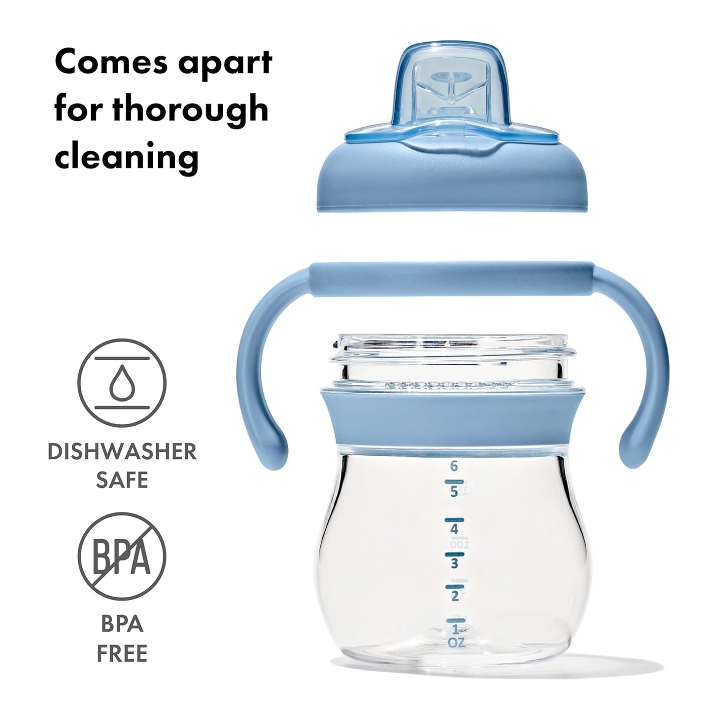 OXO Tot Transitions Soft Spout Sippy Cup with Removable Handles - Dusk