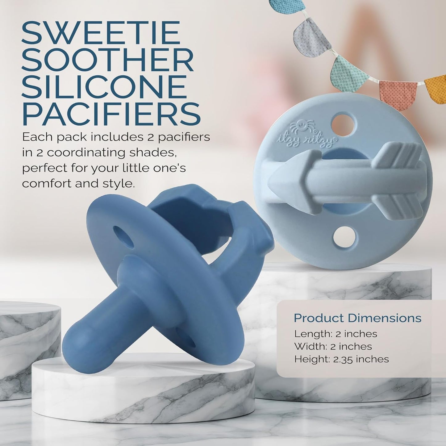 Itzy Ritzy Sweetie Soother™ - Blue Arrows