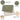 Konssy Faux Leather Baby Changing Mat - Fog Green/Beige