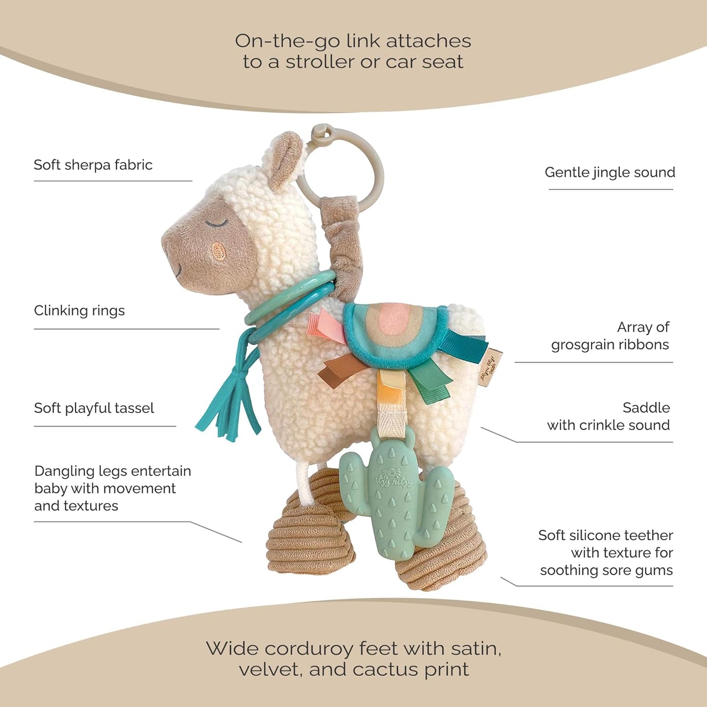 Itzy Ritzy Link & Love™ Teething Activity Toy - Llama