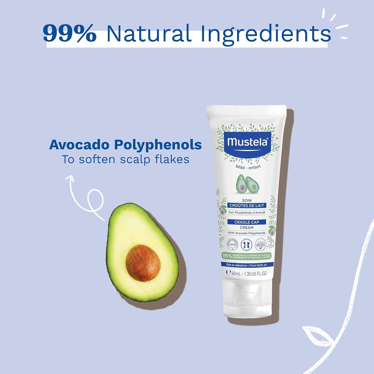 Mustela Cradle Cap Cream with Avocado