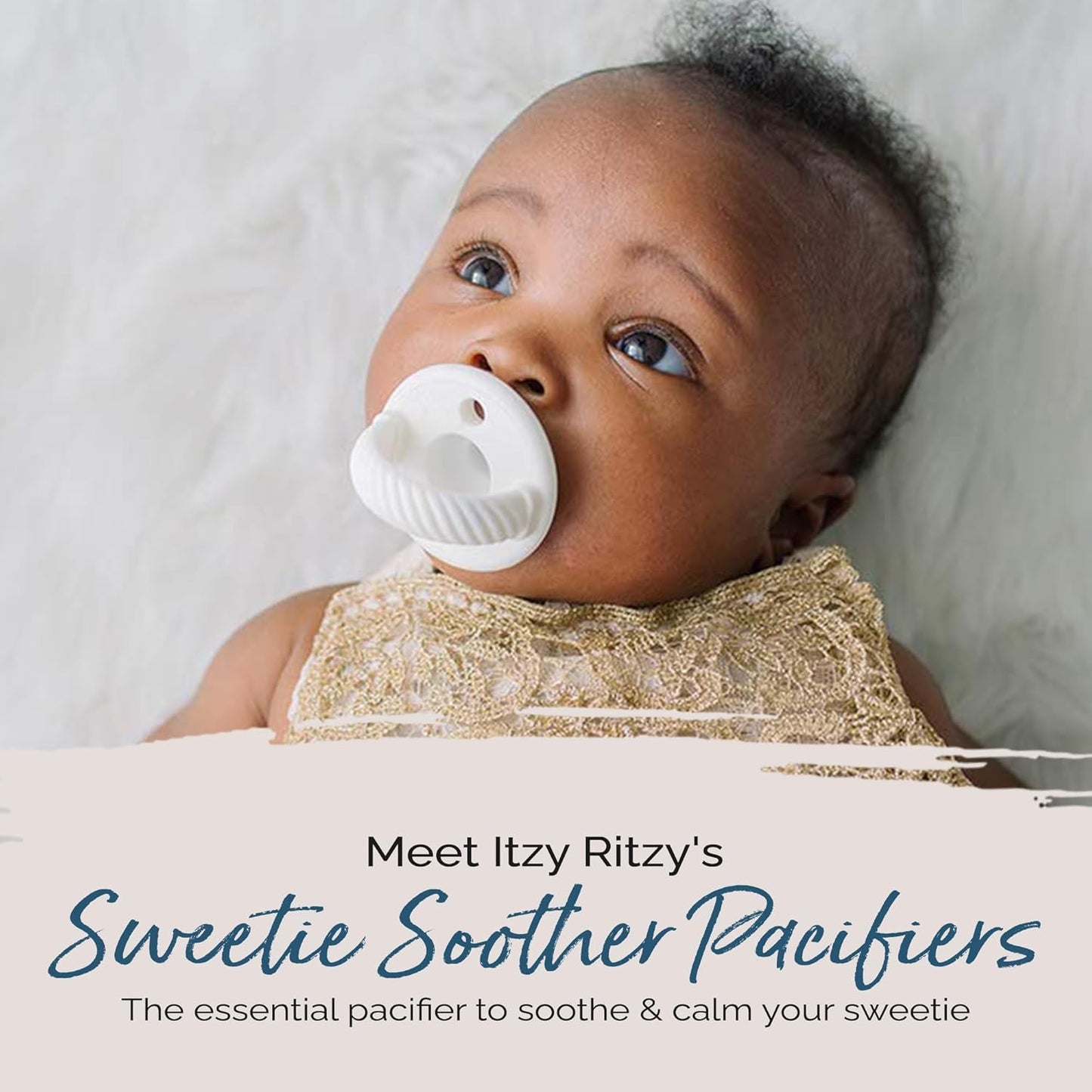 Itzy Ritzy Sweetie Soother™ - Green and White Cables