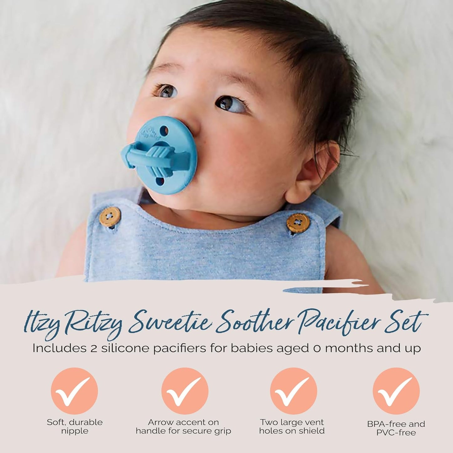 Itzy Ritzy Sweetie Soother™ - Blue Arrows