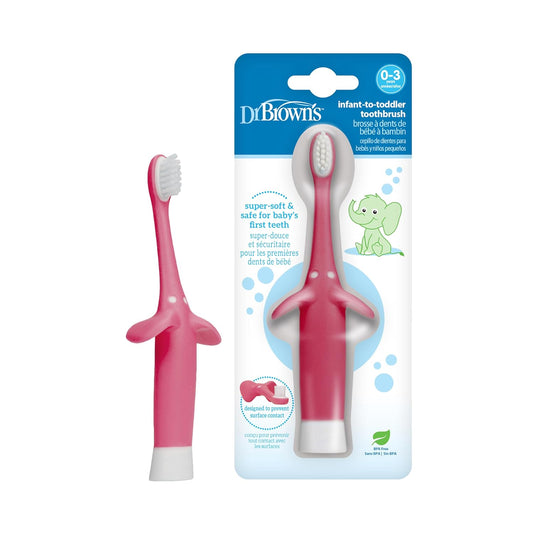 Dr. Brown's™ Infant-to-Toddler Toothbrush - Pink Elephant