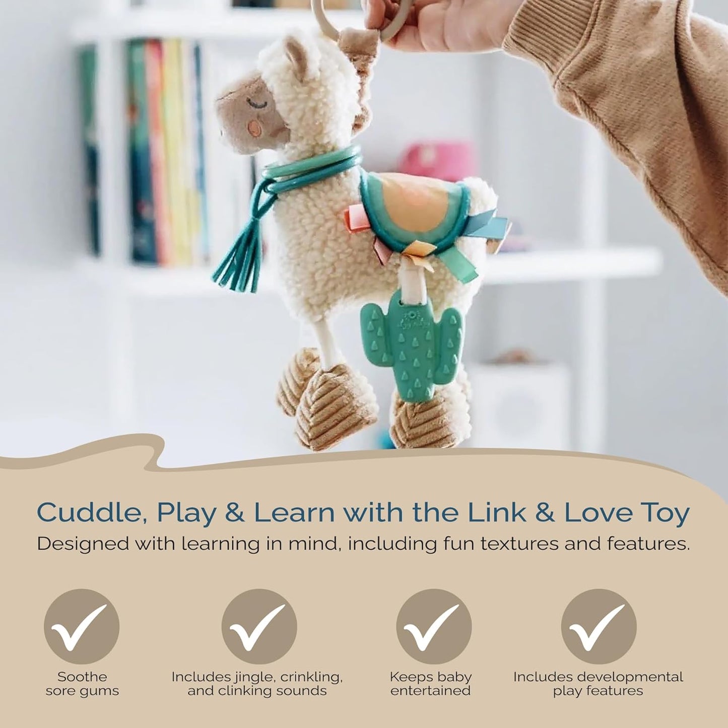 Itzy Ritzy Link & Love™ Teething Activity Toy - Llama