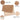 Konssy Faux Leather Baby Changing Mat - Brown/Beige