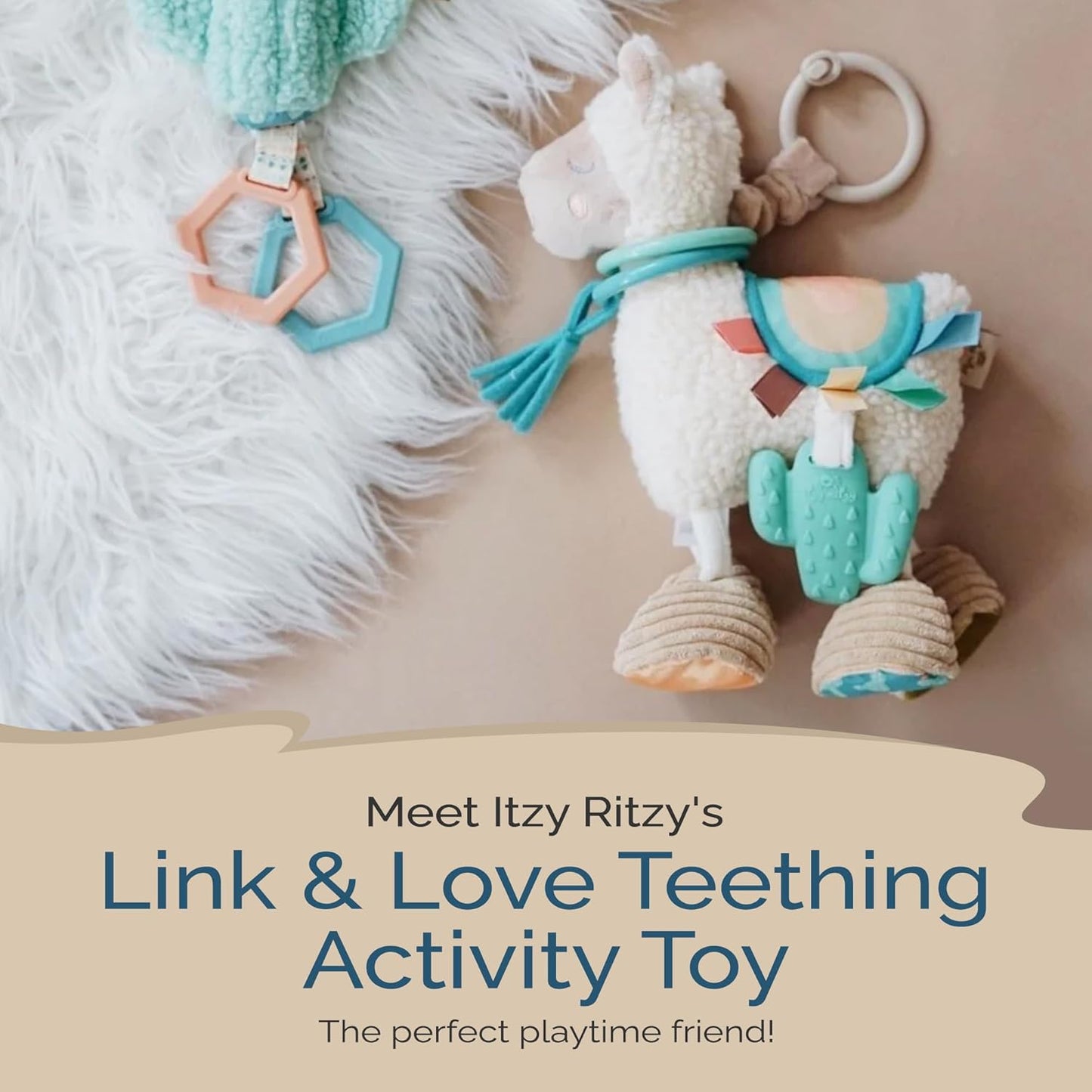 Itzy Ritzy Link & Love™ Teething Activity Toy - Llama