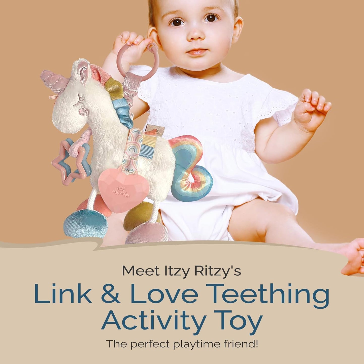 Itzy Ritzy Link & Love™ Teething Activity Toy - Unicorn