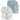Konssy Muslin Fitted Crib Sheets - Whale/Blue