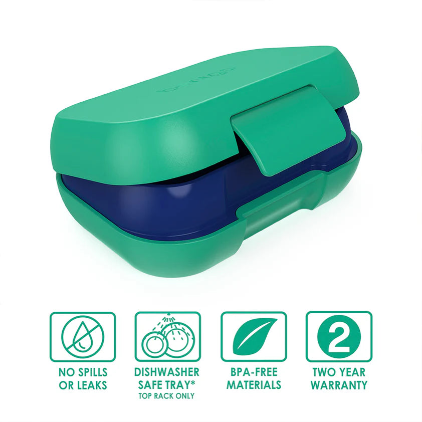 Bentgo Kids Snack Container - Green/Navy