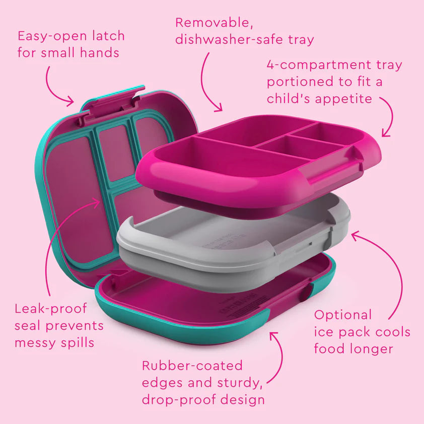 Bentgo Kids Chill Lunch Box - Fuchsia/Teal