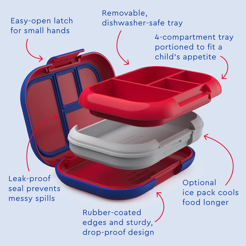 Bentgo Kids Chill Lunch Box - Red/Royal