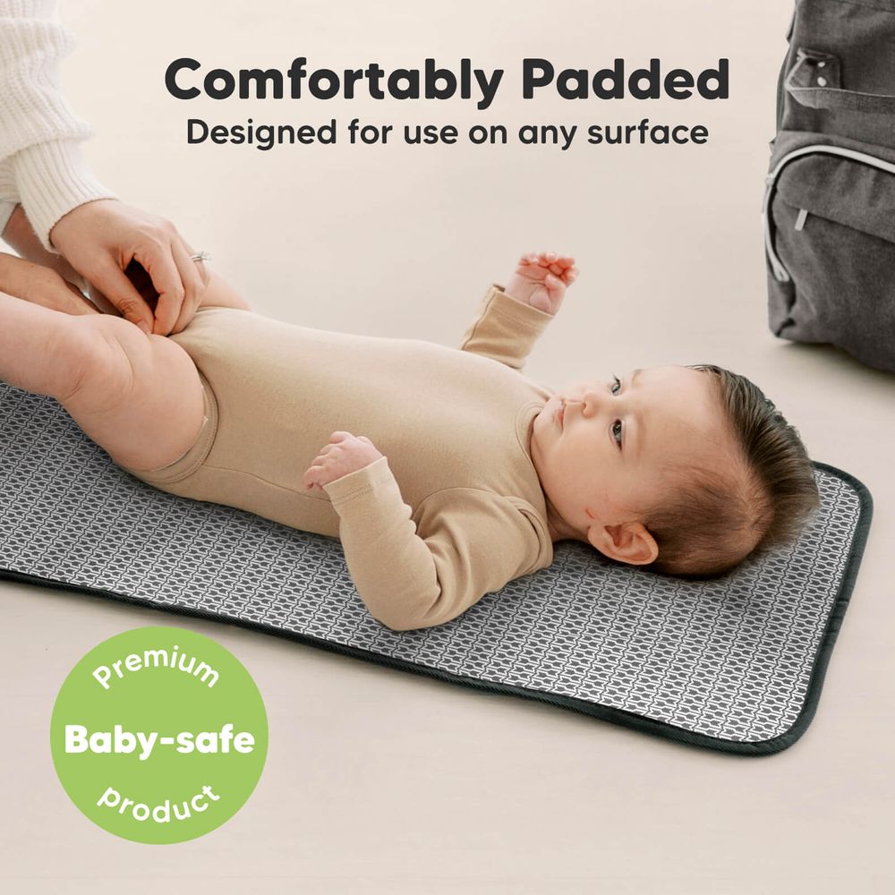 KeaBabies Swift Diaper Changing Pad - Black Geo