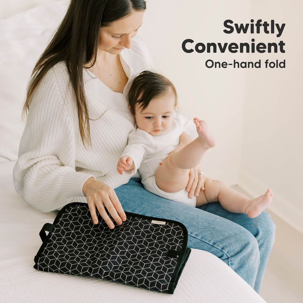 KeaBabies Swift Diaper Changing Pad - Black Geo