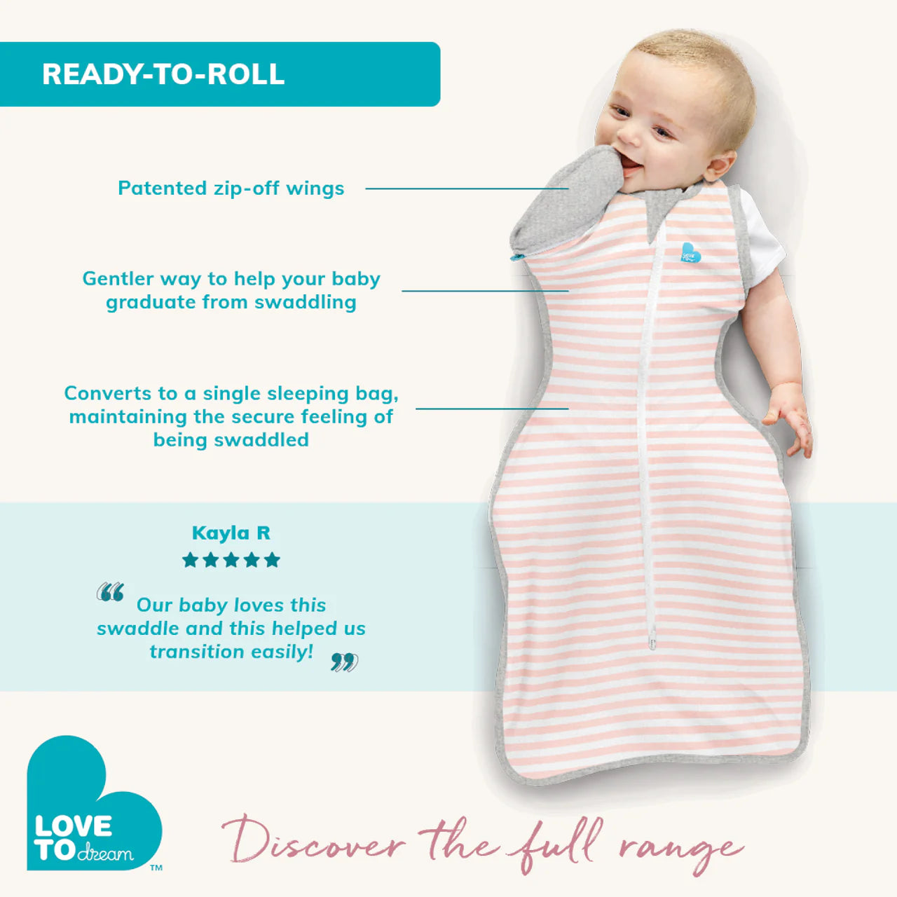 Love to Dream Swaddle Up™ Transition Bag, 1.0 TOG - Denim