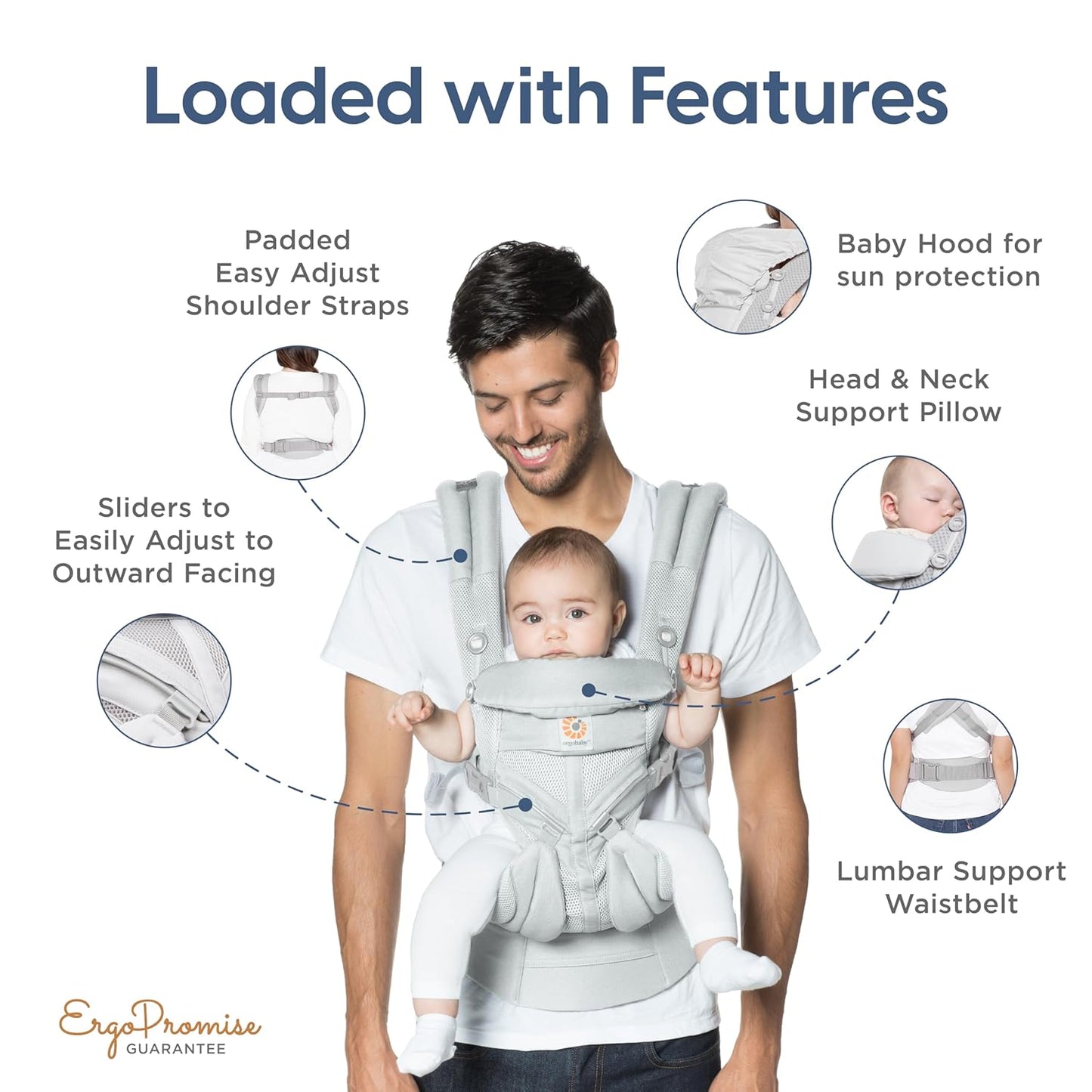 Ergobaby OMNI 360 Mesh Baby Carrier - Pearl Grey