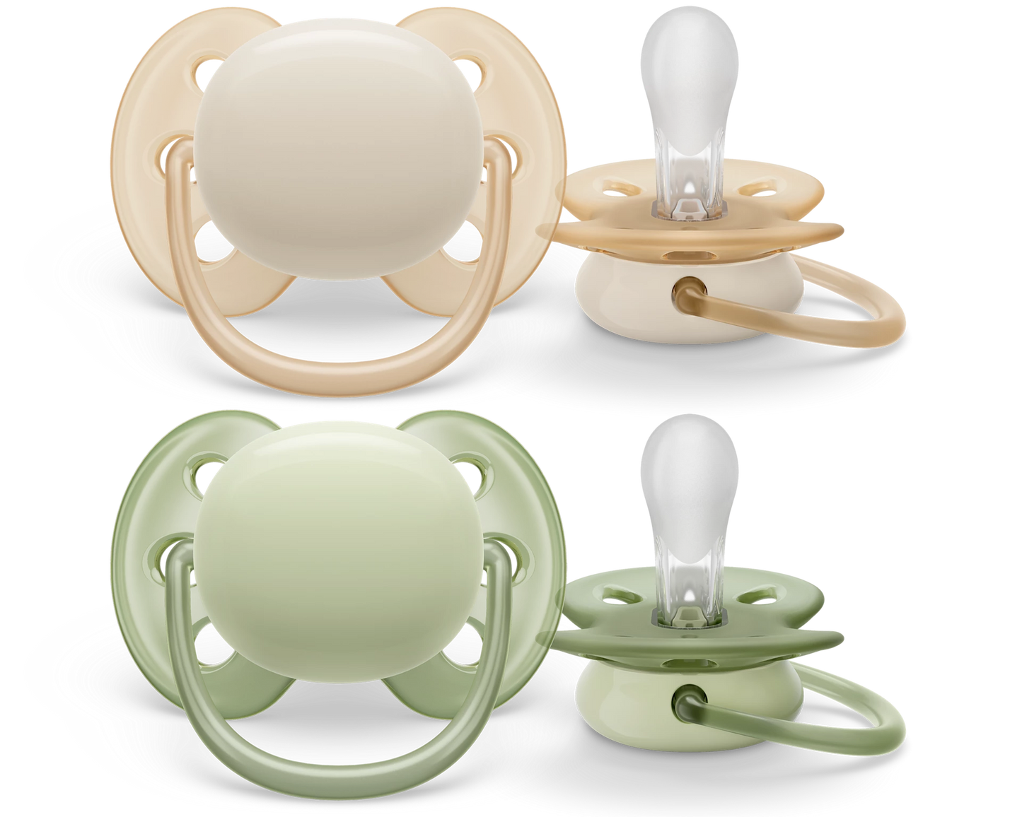 Philips Avent Ultra Soft Pacifier - Sand / Pastel Warm Green